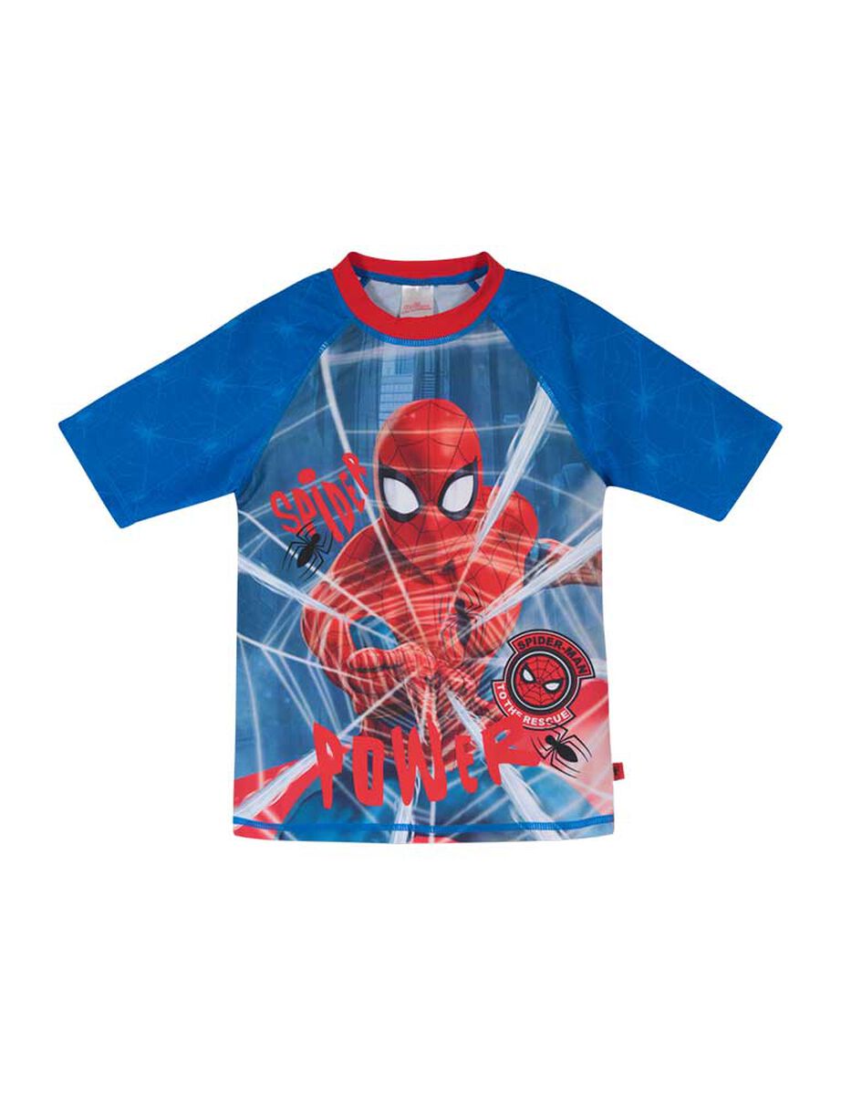 Polera de Baño UV Niño Spiderman