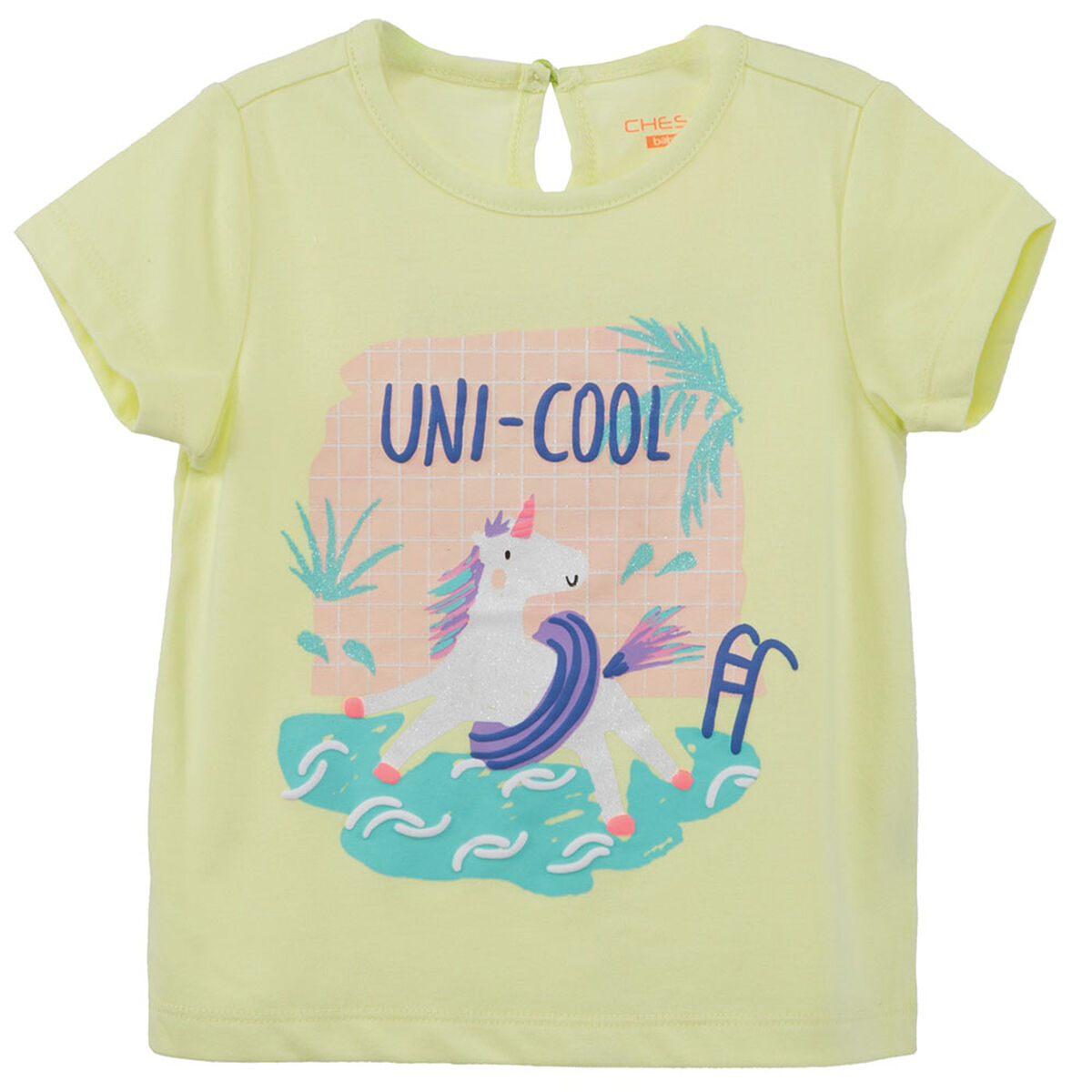 Polera Manga Corta Estampada de Algodón Chess Baby