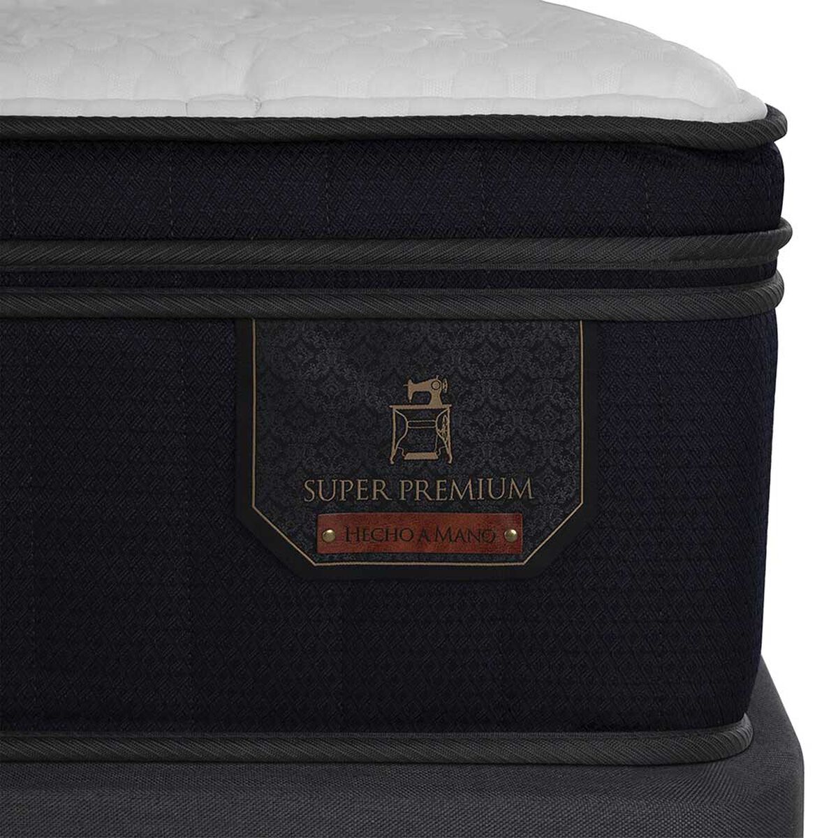Cama Europea CIC Base Dividida King Súper Premium + Respaldo Dublin Olivo