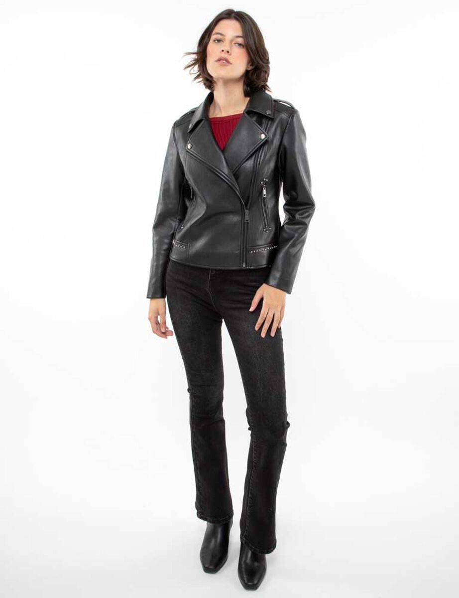 Chaqueta Biker Ecocuero Mujer Zibel