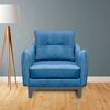 Sillón Living Factory Vintage Azul Petróleo