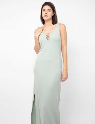 Imagen 2 del producto Vestido Slim Maxi Sin Mangas Mujer Fiorucci Oliva