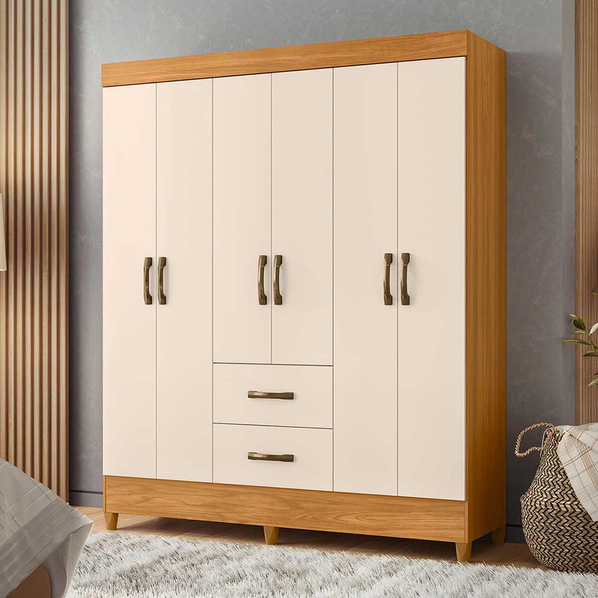 Clóset Vekkahome Mobi 6 Puertas 2 Cajones 