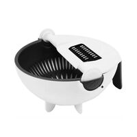 Bowl Cortador Rallador de Verduras Multifuncional 9 en 1 Simplit Blanco