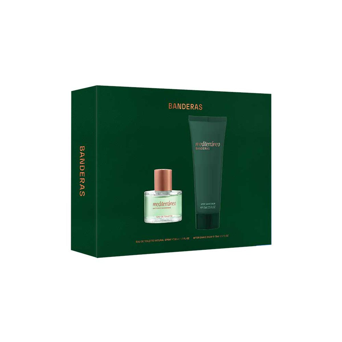 Set Perfume Antonio Banderas Hombre Mediterráneo Eau de Toilette 50 ml + Balsamo After Shave 75 ml