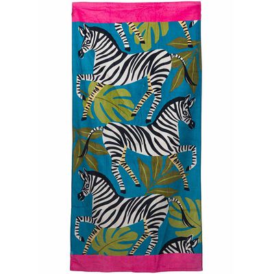 Toalla de Playa Velour Casanova Cebra 75 x 150 cm.