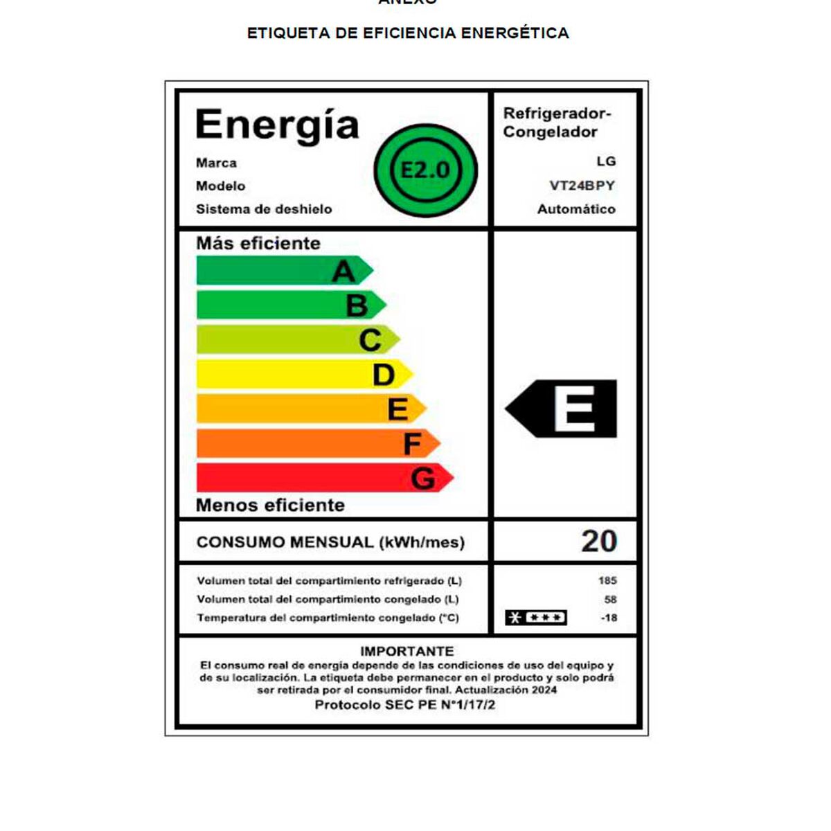 Refrigerador No Frost VT24BPY.APYPECL Prime Silver