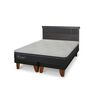 Cama Europea CIC Base Dividida 2 Plazas Hybrid Plus Infinity + Respaldo Dublin