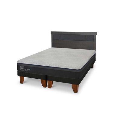 Imagen 2 del producto Cama Europea CIC Base Dividida 2 Plazas Hybrid Plus Infinity + Respaldo Dublin