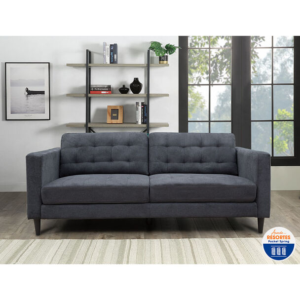 Sofá Casanova Austin 3 Cuerpos Gris Oscuro
