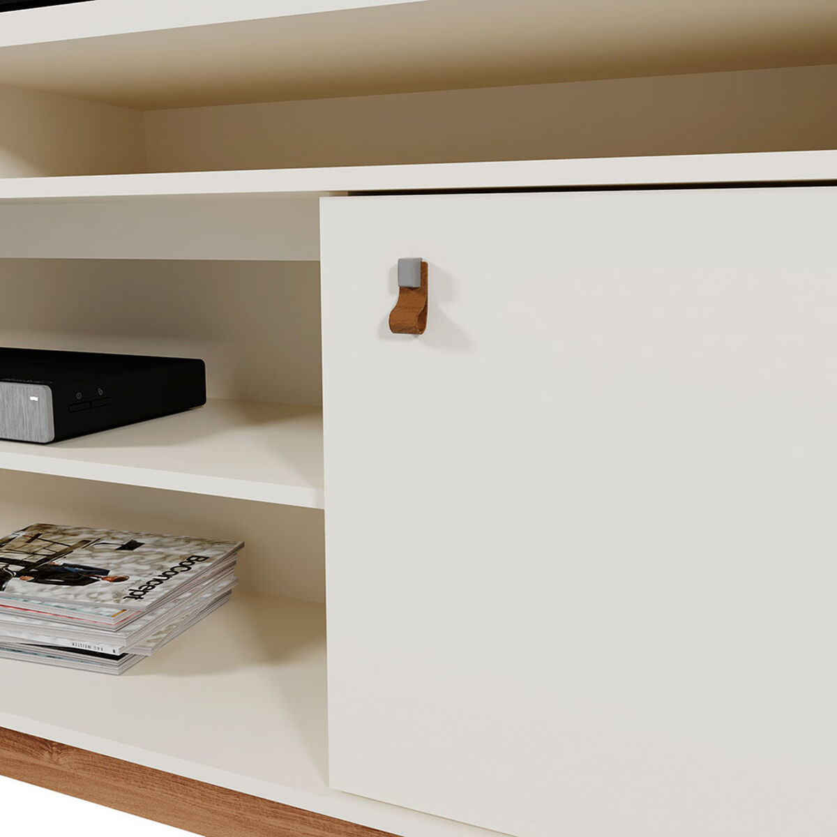 Rack TV Vekkahome Montana 65" Pulgadas Blanco