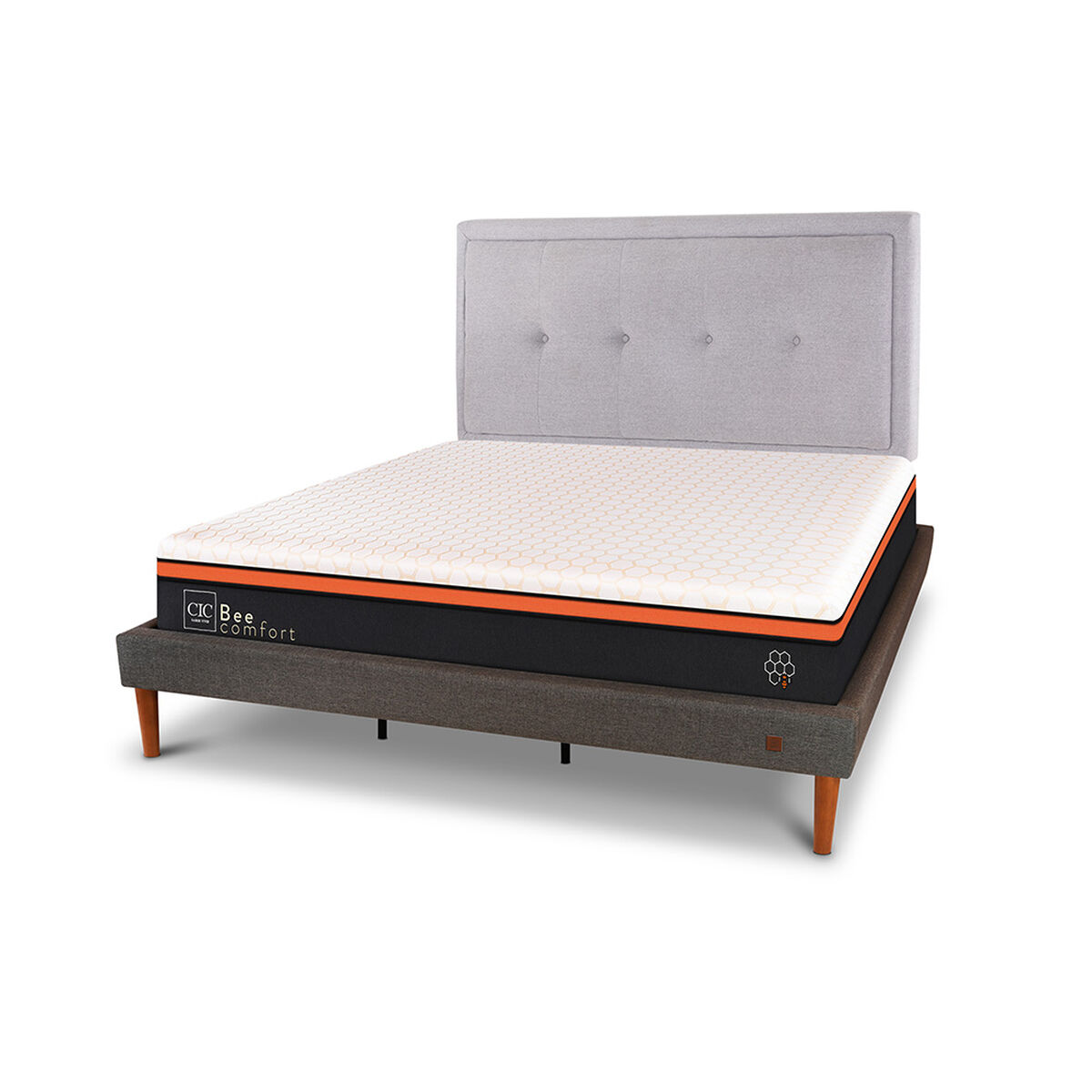 Cama Europea Curve CIC King Bee Comfort + Respaldo