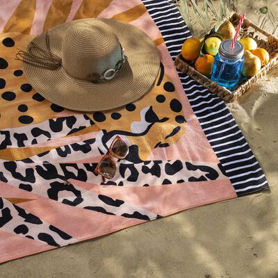 Toalla de Playa Velour Casanova Savana 100 x 180 cm