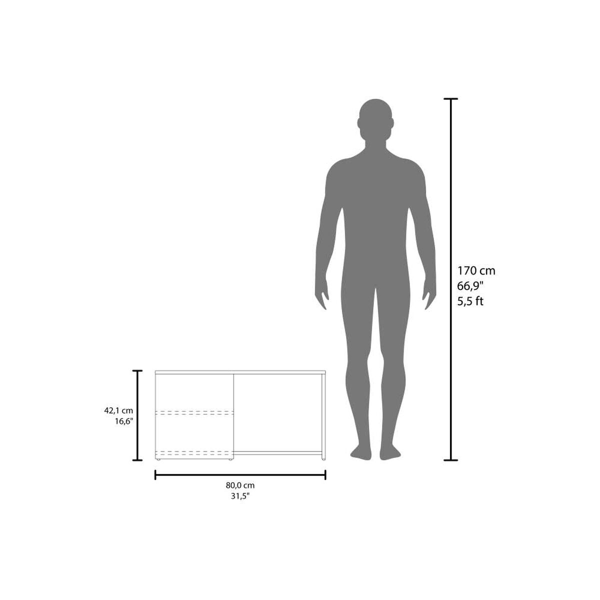 Mesa de Centro Tuhome Adel Melamina Capri Y Wengue&nbsp;