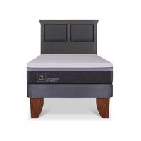 Cama Europea CIC 1,5 Plazas Ortopedic Advance + Respaldo Torino