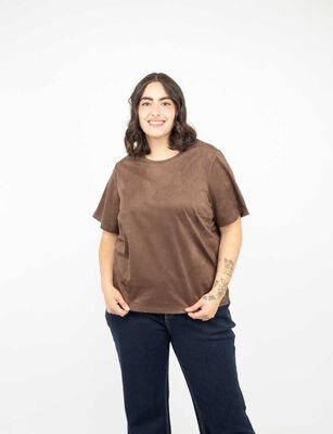 Imagen 1 del producto Polera Manga Corta Mujer Extralindas Cafe