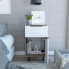 Velador TuHome Kaia 1 Cajón Miel/Blanco