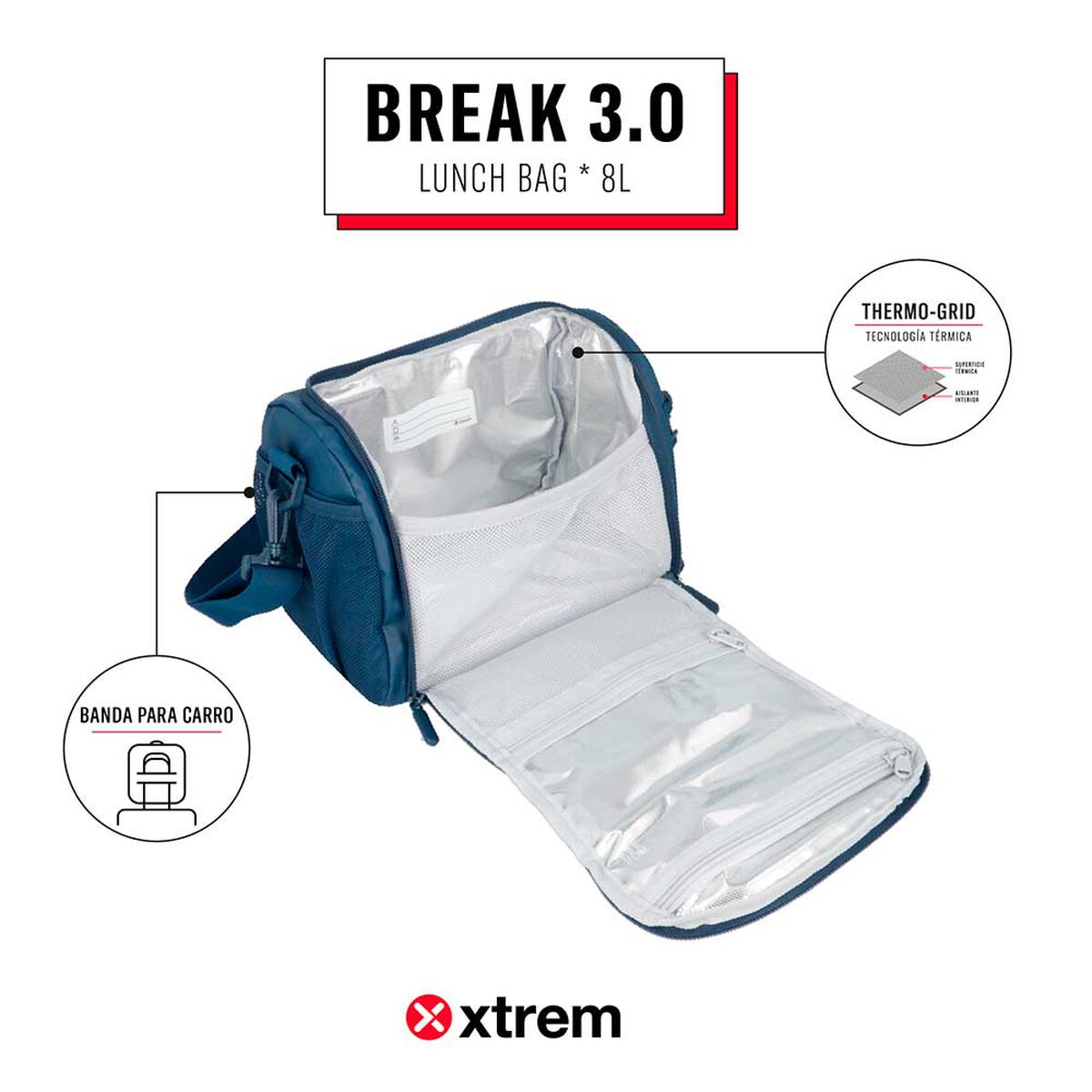 Lonchera Térmica Xtrem Break 3.0 5XT Azul Marino