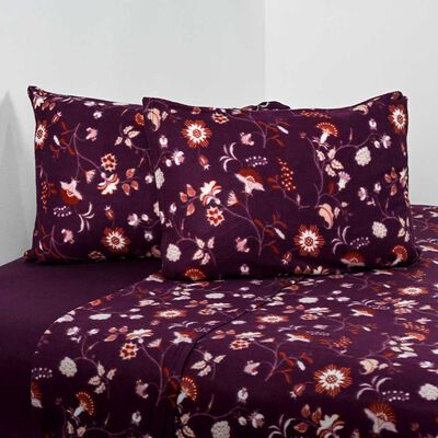 Juego de S&aacute;banas Polar American Family King Aba No Aplica Morado