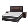 Box Spring CIC 2 Plazas New Ortopedic + Respaldo + 2 Veladores New Dublin