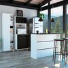 Combo Mueble Microondas + Barra de Cocina + Optimizador TuHome Kitchen Wenge Blanco