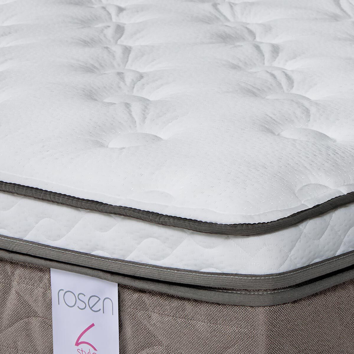 Combo Cama Europea Rosen King New Style 6 BD + Respaldo y Veladores Rachel