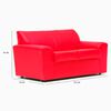 Juego de Living Cabsur Milan Sof&aacute; 3 Cuerpos + Sof&aacute; 2 Cuerpos PU Rojo