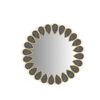 Espejo Decorativo Redondo Ankara Gotas de Metal Negro