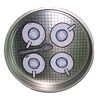 Bandeja Metal Vgo Estampada Circular 33 cm Café