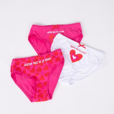 Pack 3 Calzón de Algodón Niña Agatha Ruiz De La Prada