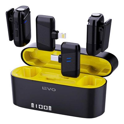 Imagen 1 del producto KIT Micrófono de Solapa Inalámbrico Lavalier EchoPro LEVO