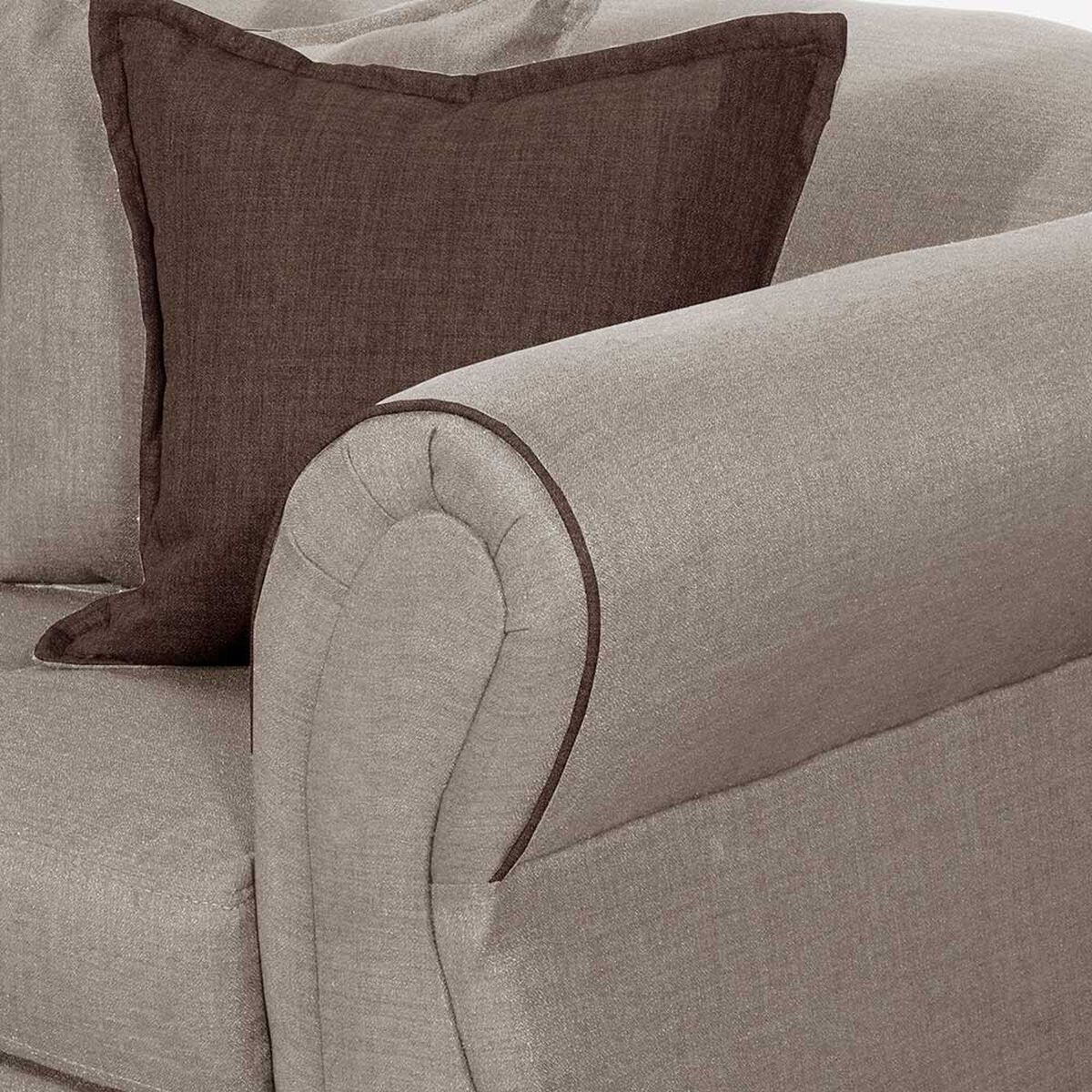 Sofá Black Factory Emili 2 Cuerpos Beige