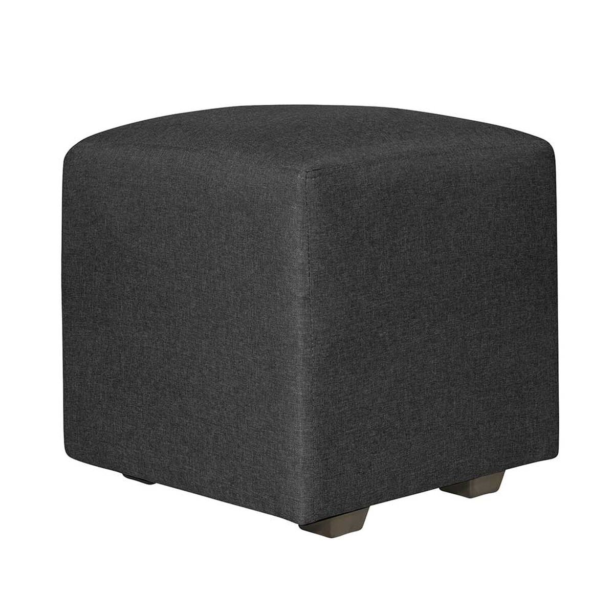 Juego de Living Innovamuebles Kahlo Sofá 2 Cuerpos + Dos Pouf 1 Cuerpo Negro