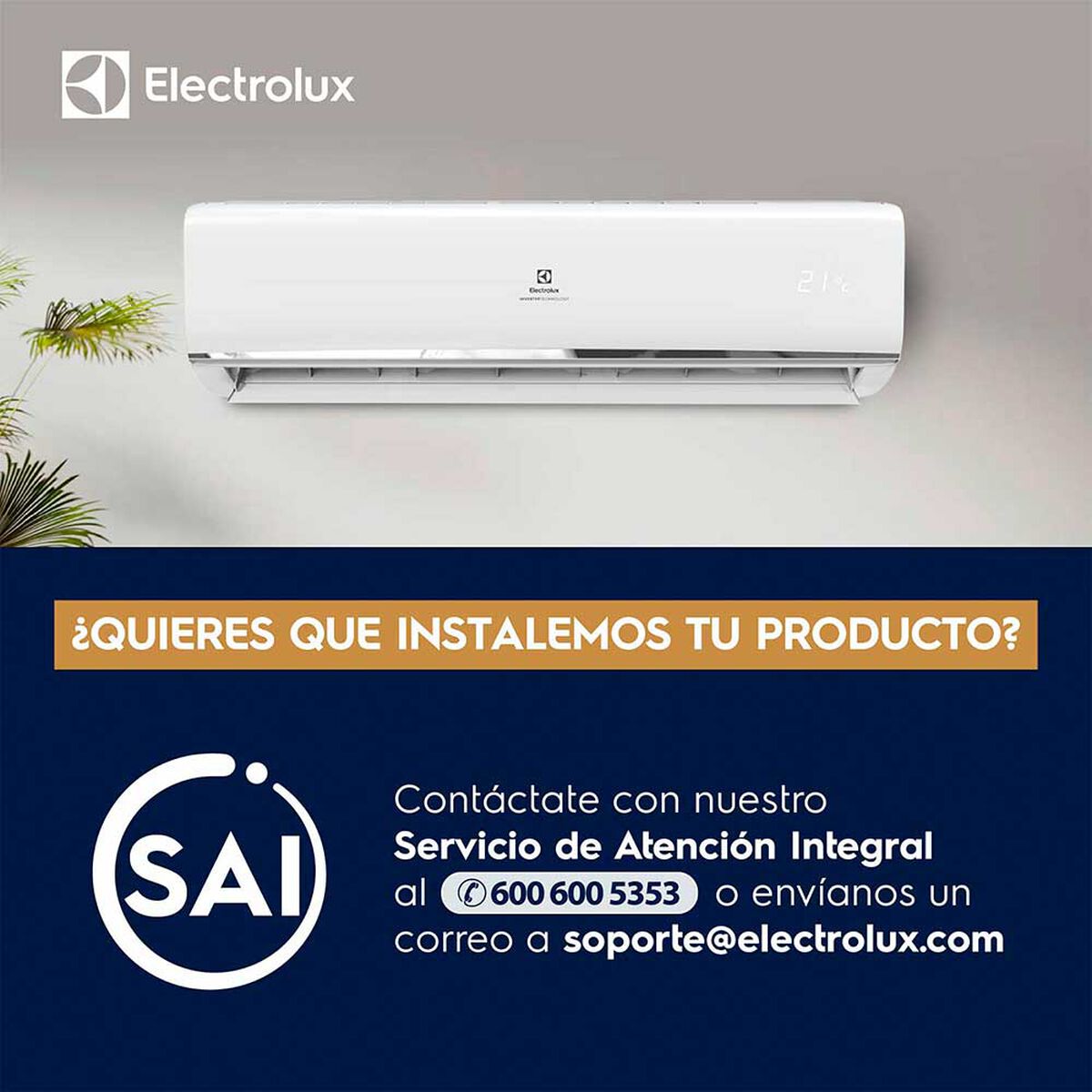 Aire Acondicionado Split Inverter Electrolux EAIX18 18000 BTU