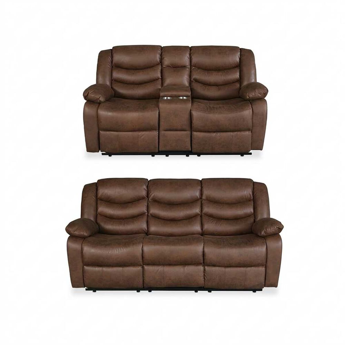 Juego de Living Reclinable CIC Domingo 3C+2C Caf&eacute;