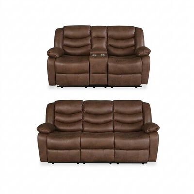 Juego de Living Reclinable CIC Domingo 3C+2C Caf&eacute;