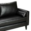 Juego de Living Bodevir Sky PU 00 Sofá 3 Cuerpos + Dos Pouf 1 Cuerpo Negro 