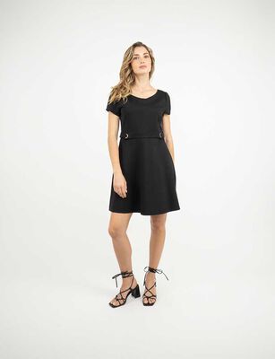 Imagen 1 del producto Vestido Corto Manga Corta Mujer Zibel Negro
