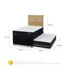 Cama Nido CIC 1,5 Plazas Premium + Respaldo Torino Mostaza