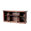 Rack TV Muebles Hema Berlin Hasta 50" Chocolate Vidrio