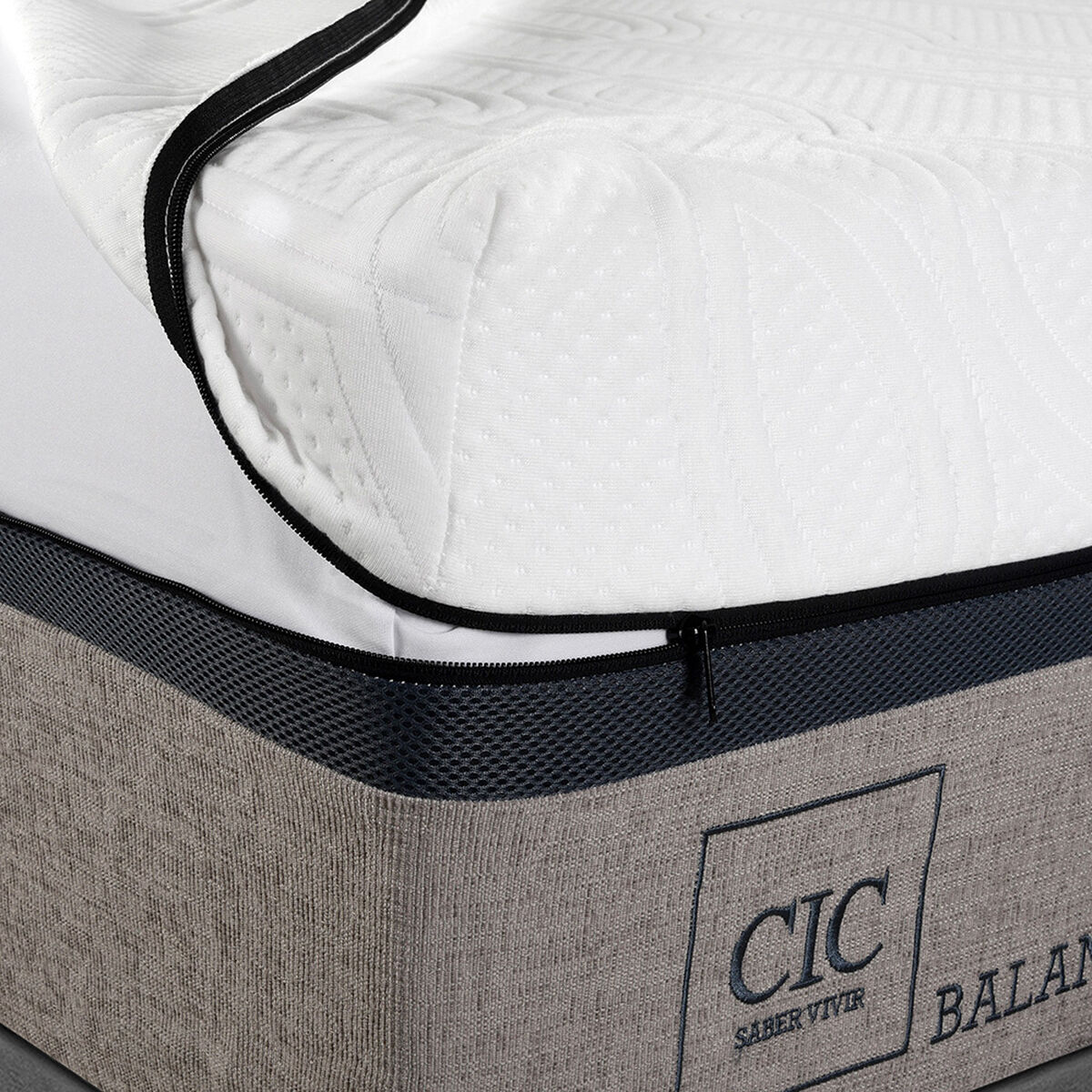 Cama Europea CIC Base Dividida 2 Plazas Balance + Respaldo Baker