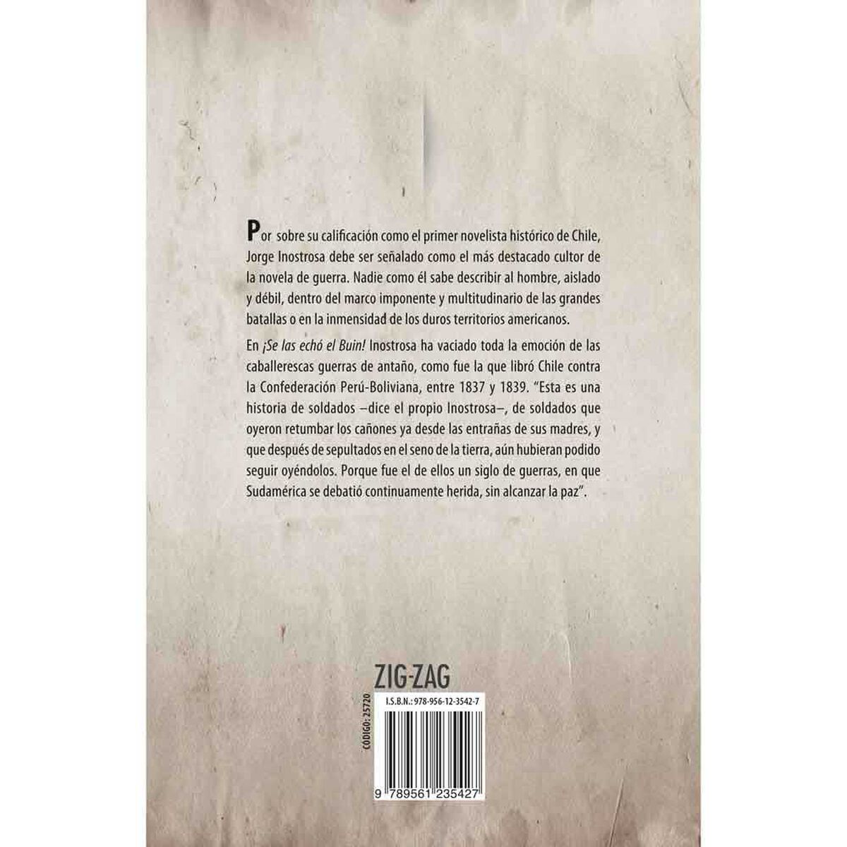 Libro ¡Se las Echó El Buin! Jorge Inostrosa Zig-Zag
