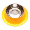 Plato Melamina Anti-hormigas Amarillo Talla M Perro