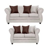 Juego de Living Black Factory Emili 5 Cuerpos Crudo