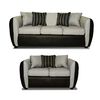 Juego de Living Elegant Detail Oklahoma Sofá 3 Cuerpos + Sofá 2 Cuerpos Gris Plata