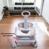 Andador Caminador 5 En 1 con Apoya Pies Gris LuBabycas