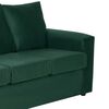Juego de Living Bodevir Kendy Felpa 3 Cuerpos + Dos Poufs 1 Cuerpo Verde Botella