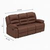 Juego de Living Reclinable Daniels Sof&aacute; 3 Cuerpos + 2 Bergers Martell Caf&eacute;