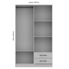 Clóset Vekkahome Pequim 4 Puertas 2 Cajones Blanco