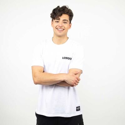 Polera Con Estampado Maga Corta Hombre Icono Blanco, Negro